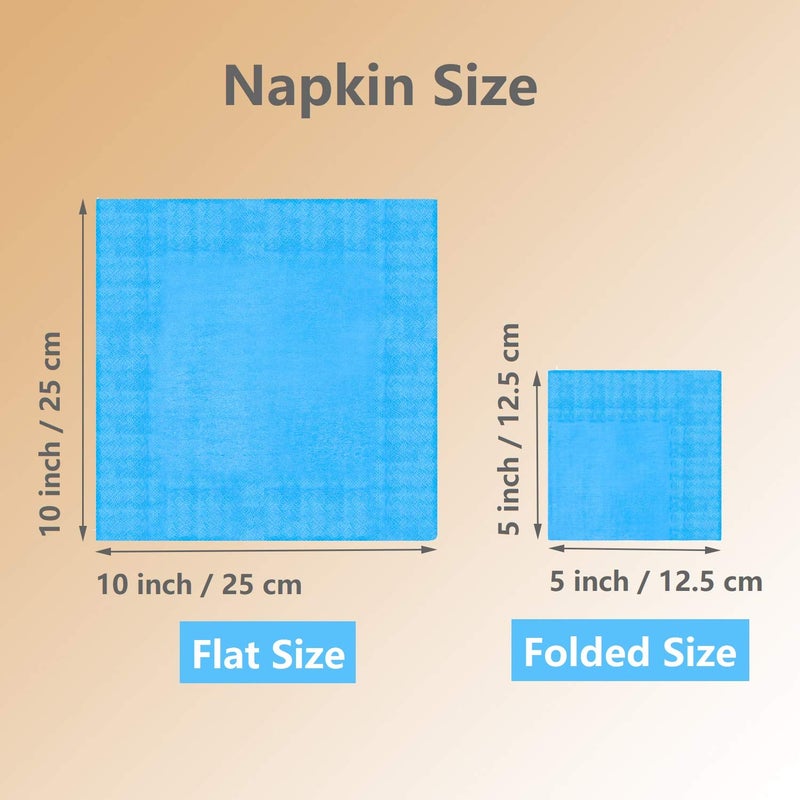 Jagrove Cocktail Napkins, Jagrove 120 Pack 2 Ply Paper Beverage Napkins, Decorative Disposable Colorful Luncheon Dinner Napkins for Party Tableware Decoration, 6 Colors, 5X5 Inches Folded - Image 3